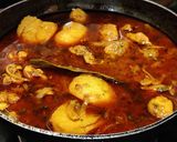 A picture of step 9 of Bengali style Chicken aloo jhol.