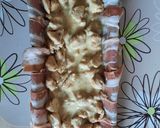 Baconbe tekert besameles csirkekockák recept fázis 4 fotója