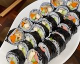 Hình bước làm 2 của món Kimbap chay
