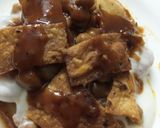 A picture of step 3 of Choly dahi bary chaat.