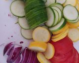 Une image de l'étape 1 de Coquelet rôti au four et courgette en emporte pièce.