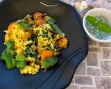 A picture of step 5 of Iranian Shrimp Rice.