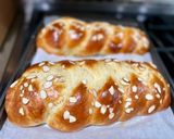 A picture of step 21 of Tsoureki (Greek Easter Bread).