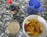 Foto del paso 1 de la receta: Pancake de avena manzana y pasas de uva
