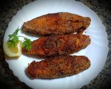 A picture of step 3 of Pomfret Rava Fry.