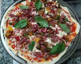 Foto del paso 3 de la receta: Pizza de verduras con jamón
