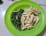 Foto langkah ke 1 dari resep Tumis BabyCorn Kacang Panjang Pedas Manis.