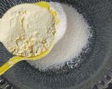 A picture of step 1 of Quinoa flour pancake.