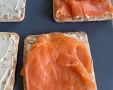 A picture of step 2 of Swedish Smoked Salmon and Cream Cheese Sandwich.
