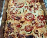 Rakott cukkini paradicsommal és kolbásszal recept fázis 4 fotója