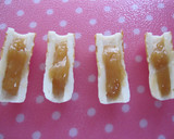 A picture of step 2 of Melt-in-Your-Mouth Peanut Butter Chikuwa.