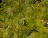 A picture of step 3 of Cabbage green peas sabzi.