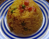 Foto del paso 4 de la receta: Timbal de arroz con mix de vegetales y cúrcuma 🥕🌽☘️🎊🌰🌶️🧄🫑