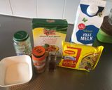 A picture of step 1 of Maggi Noodle custard.