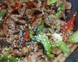 Foto del paso 5 de la receta: Salteado de cerdo y vegetales. Una receta de 20 minutos