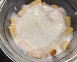 A picture of step 4 of Chickoo delight.