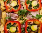 A picture of step 3 of Roasted Chicken with Vegetables.
