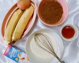 รูปขั้นตอนการทำที่ 1 ของ Pancake Banana Chocolate 🥞🍌🍫 (สูตรคลีน)