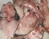 A picture of step 1 of Fried Fish Steaks#AuthorMarathon#4weekschallenge.