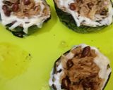A picture of step 9 of Cheesy Kidney Beans Rice Stuffed Eggplant.