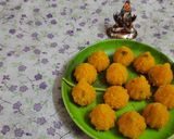 A picture of step 7 of Orange flavour modak.