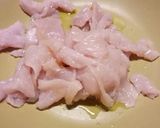 A picture of step 2 of Lemon chicken salad, crispy pancetta & my zingy salad dressing.