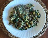 Foto del paso 5 de la receta: Revuelto de champiñón con espinacas y huevo