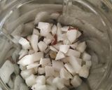A picture of step 2 of Coconut burfi.