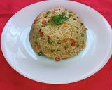 A picture of step 4 of Broken Wheat Upma with Mixed Veggies.
