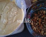 Φωτογραφία βήματος 2 της συνταγής Bασιλόπιτα με γέμιση μπακλαβά