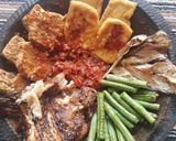 Foto langkah ke 4 dari resep Penyetan sambel (tempe, tahu, ikan asapan) ala nissa.
