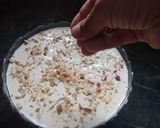 A picture of step 16 of Raj bhog icecream with butter scotch crunches.
