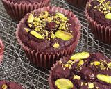 A picture of step 13 of Eggless Beetroot Muffins – Naturally Pink, Wholesome & Nutty.