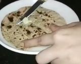 A picture of step 1 of Leftover roti | roti wrap.