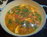 A picture of step 5 of Mexican chicken and Avocado soup.