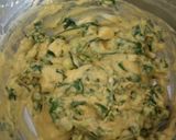 A picture of step 4 of Palak onion pakoda.