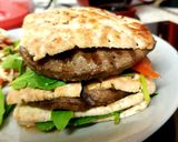 A picture of step 7 of My Naughty Sandwich Burger with Salad.