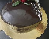 A picture of step 11 of Chocolate Mirror Glaze Cake without Egg, Maida & heart cake Mold.