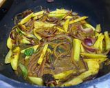 A picture of step 2 of Guyanese Prawn and Raw Mango Curry.
