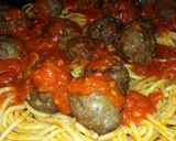 صورة لخطوة 10 من وصفة طريقة عمل السباغيتي بصلصة البندورة و كرات اللحم الشهية