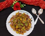 A picture of step 2 of Stuffed Besan Chilla.
