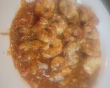 A picture of step 4 of Seasoned Shrimp w/ EZ Homemade Sauce &fresh Mozzarella.
