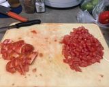 A picture of step 1 of Bruschetta Picada.