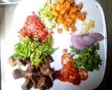 Spicy beef suya and chicken pasta recipe step 2 photo