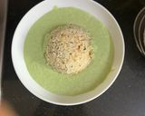 A picture of step 6 of HIGH PROTEIN RICE BOWLWith a creamy broccoli 🥦 sauce & grilled herbed paneer.