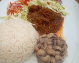 A picture of step 3 of Simple Rice and beans with stew.