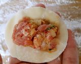 A picture of step 4 of Korean Kimchi Pork Potstickers.