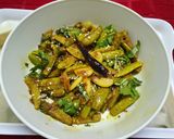 A picture of step 3 of Lasooni Tendli.