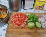 A picture of step 1 of Mumbai juhu beach style butter sprouted green chana masala chaat.
