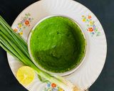 हरे प्याज़ की चटनी (hare pyaz ki chutney recipe in Hindi) रेसिपी चरण 3 फोटो